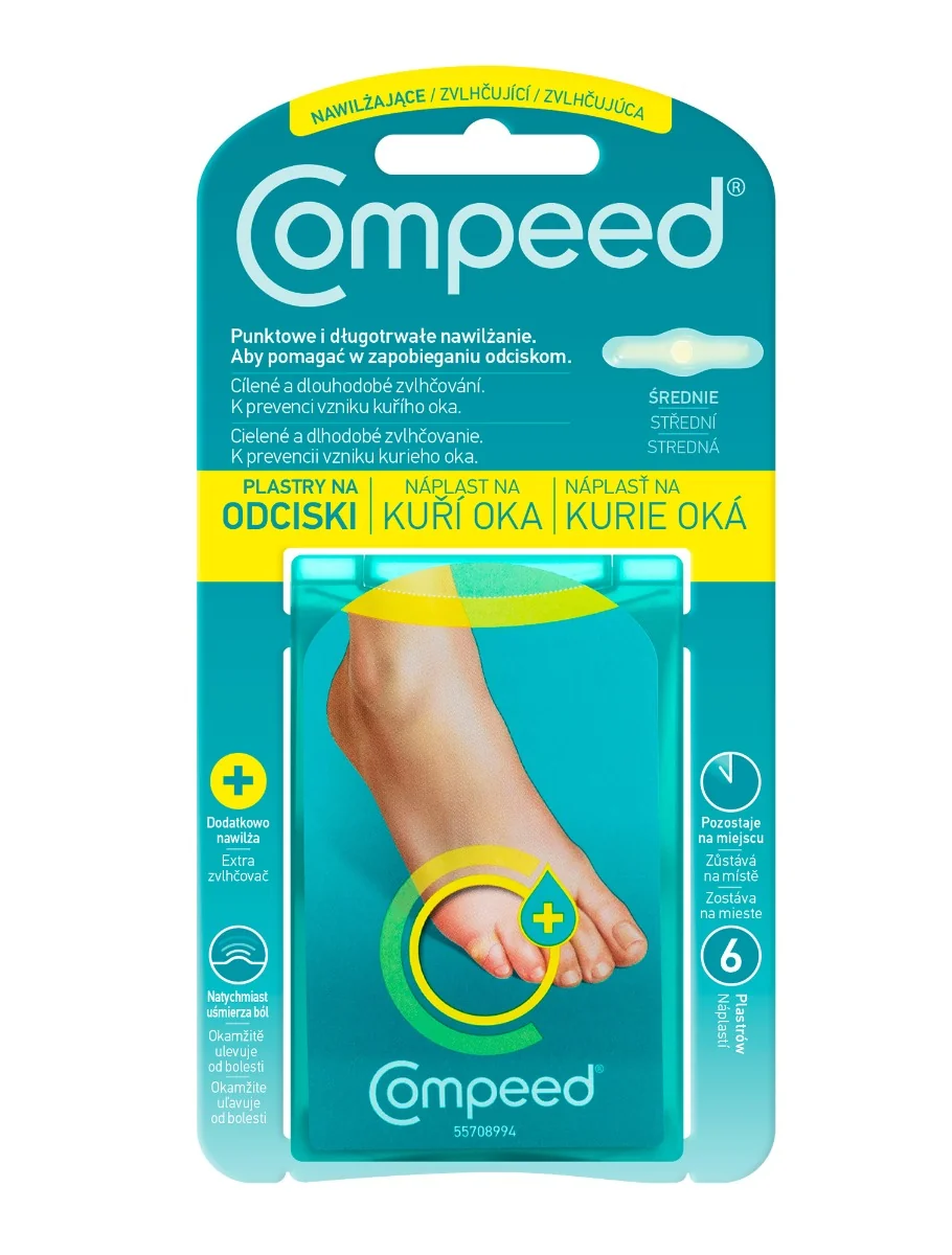 Compeed Náplast na kuří oka Zvlhčující 6 ks