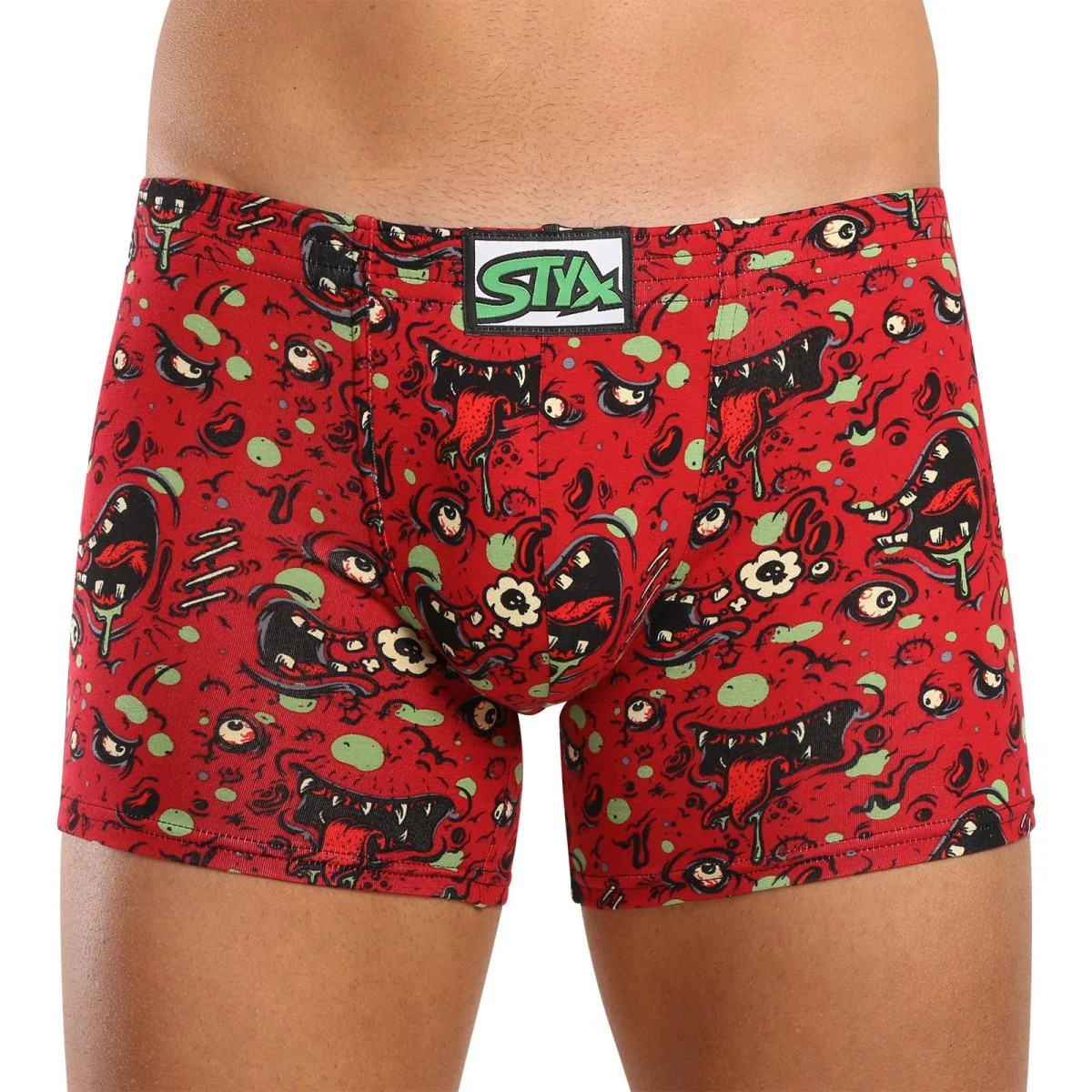 Styx Pánské boxerky long art klasická guma zombie (F1451) XL 