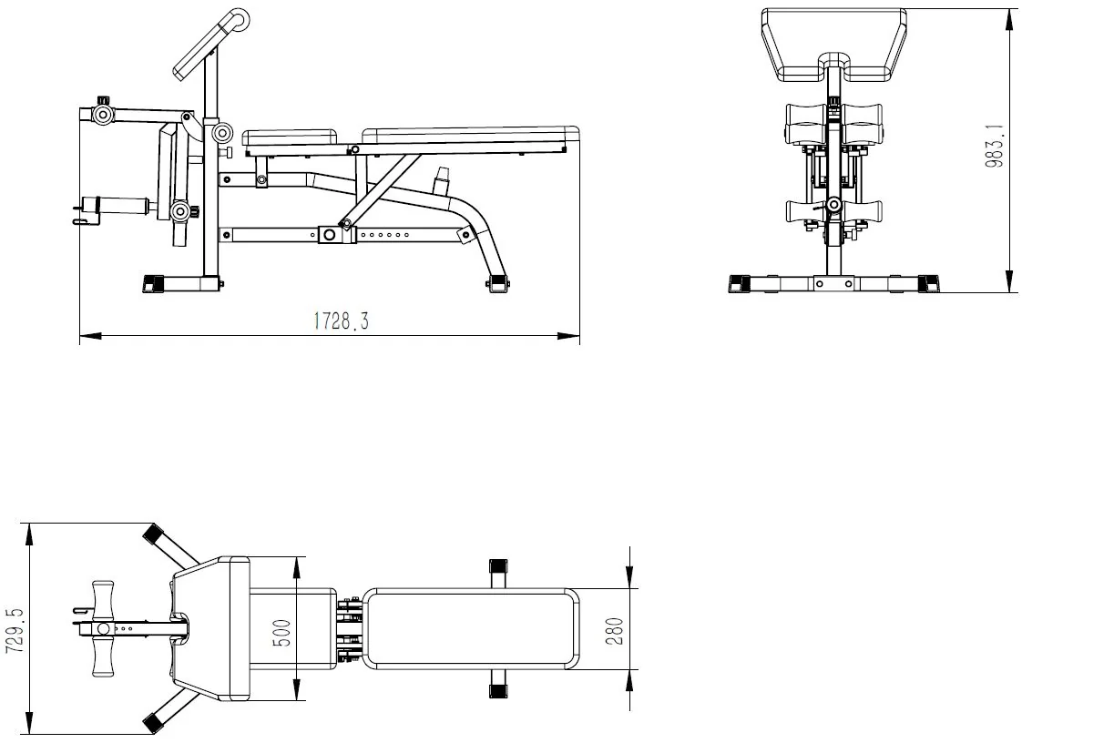 TRINFIT Multifunkční Posilovací Lavice  Vario Lx5 