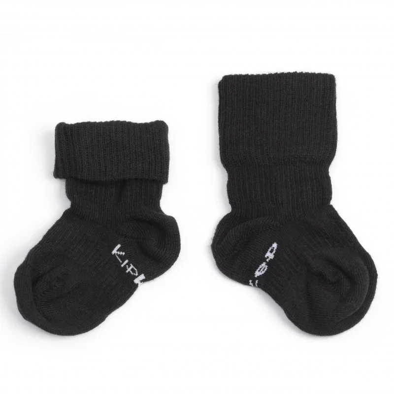 KipKep dětské ponožky Stay-on-Socks 0-6m 2páry Black Stripes 