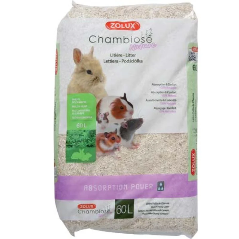 Zolux CHAMBIOSE NATURE konopná podestýlka 60l / 9kg