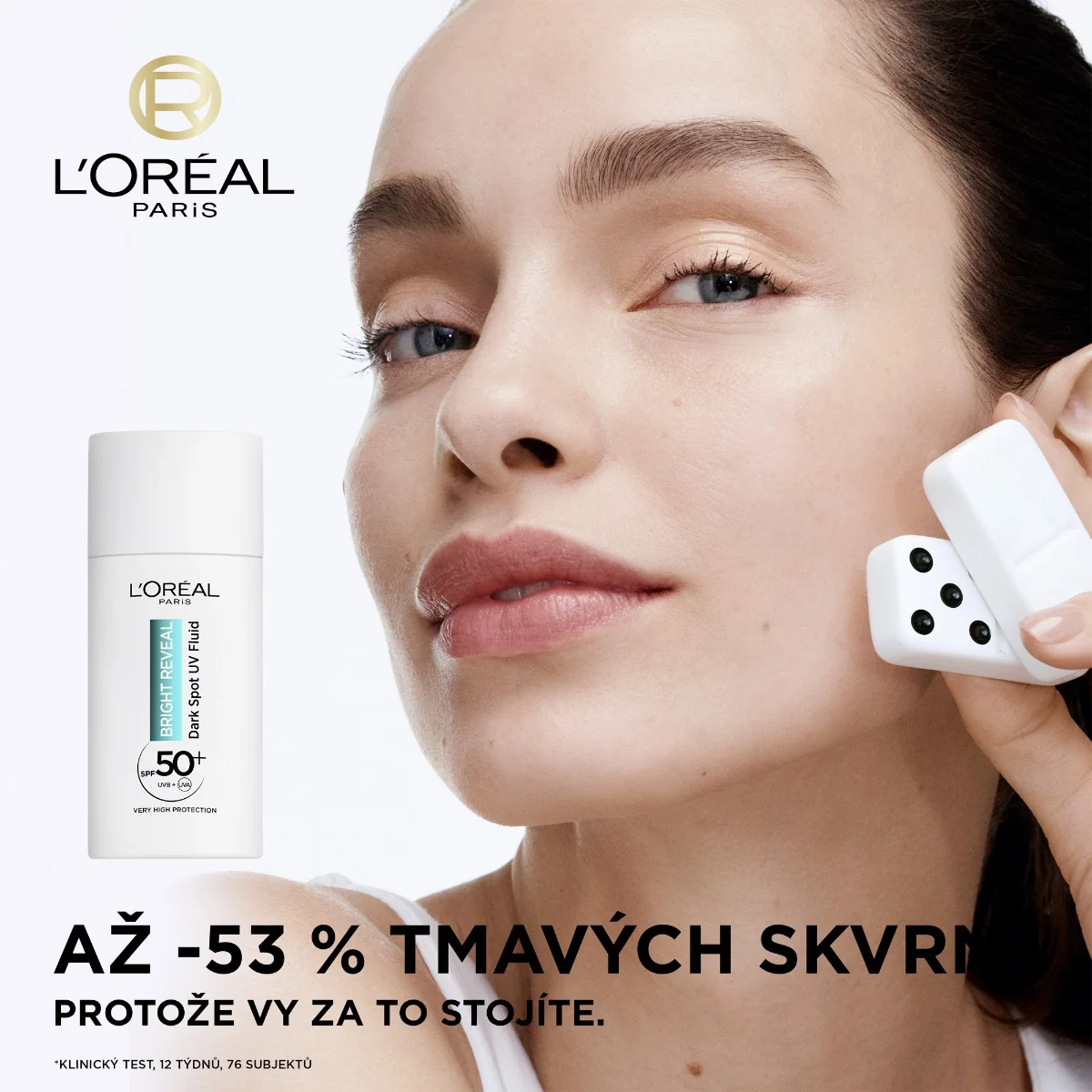 Loréal Paris Bright Reveal Denní Anti-UV Fluid proti tmavým skvrnám SPF50+ 50 ml