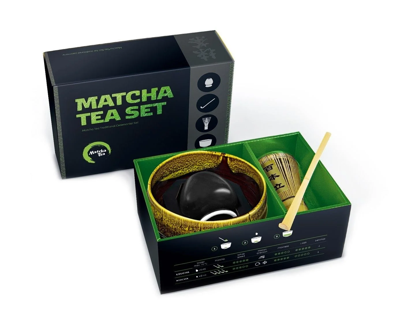 Matcha Tea Profi Akeno set 4 ks