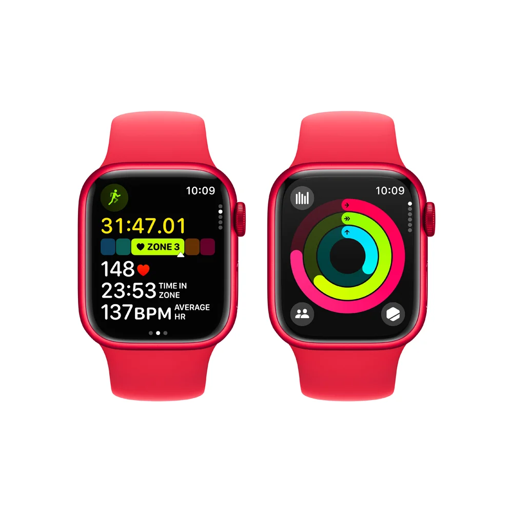 Apple Watch S9 Cellular 41 mm sport band M/L smart hodinky Red