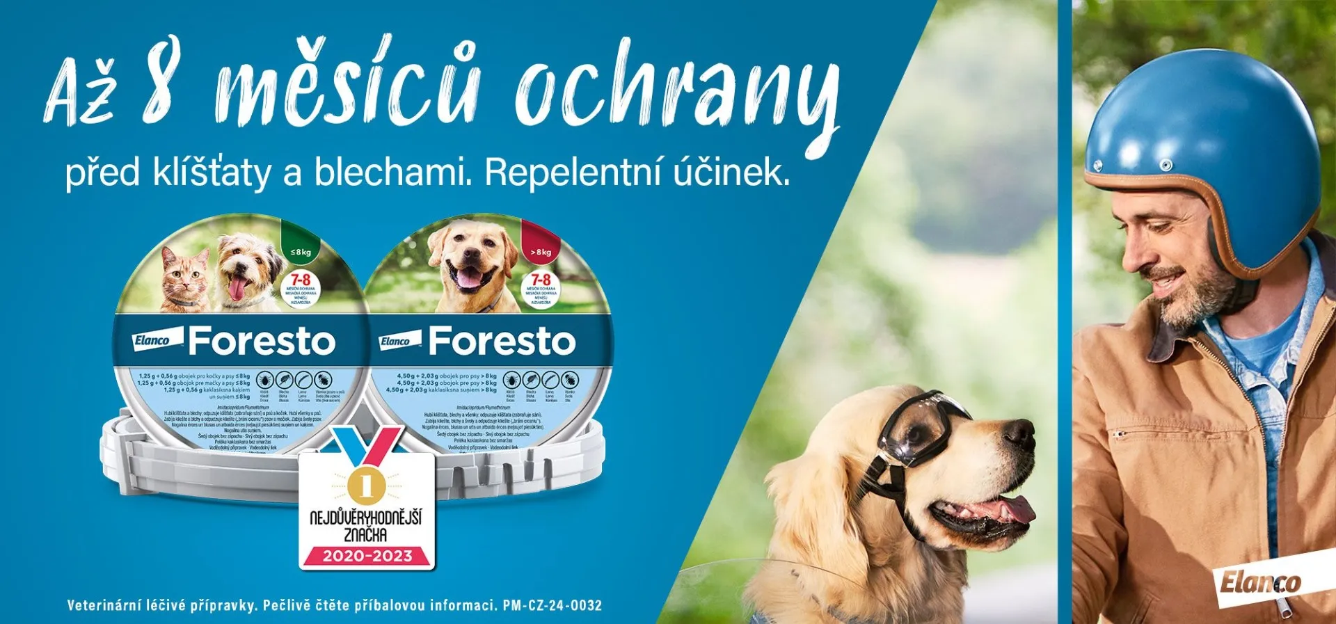 Foresto 1,25 g + 0,56 g obojek pro kočky a psy do 8 kg 38 cm 1 ks