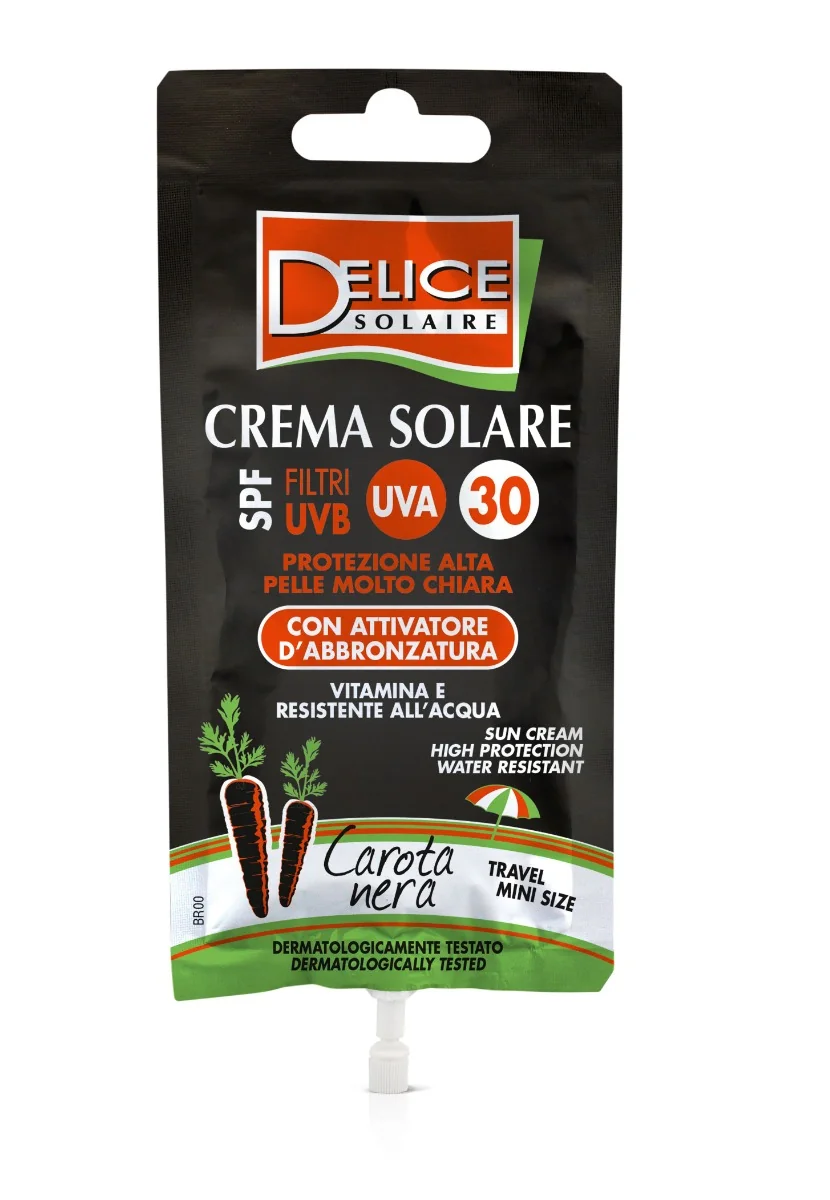 Delice Solaire Opalovací krém s černou mrkví SPF30 sáček 50 ml