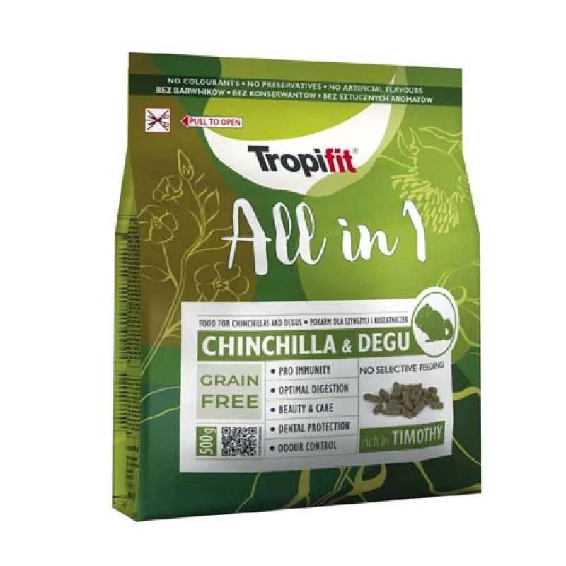 Tropifit ALL IN 1 Chinchilla & Degu 500g krmivo pro činčily a degu