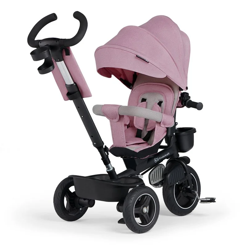 Kinderkraft select Tříkolka Spinstep Pink, Premium 