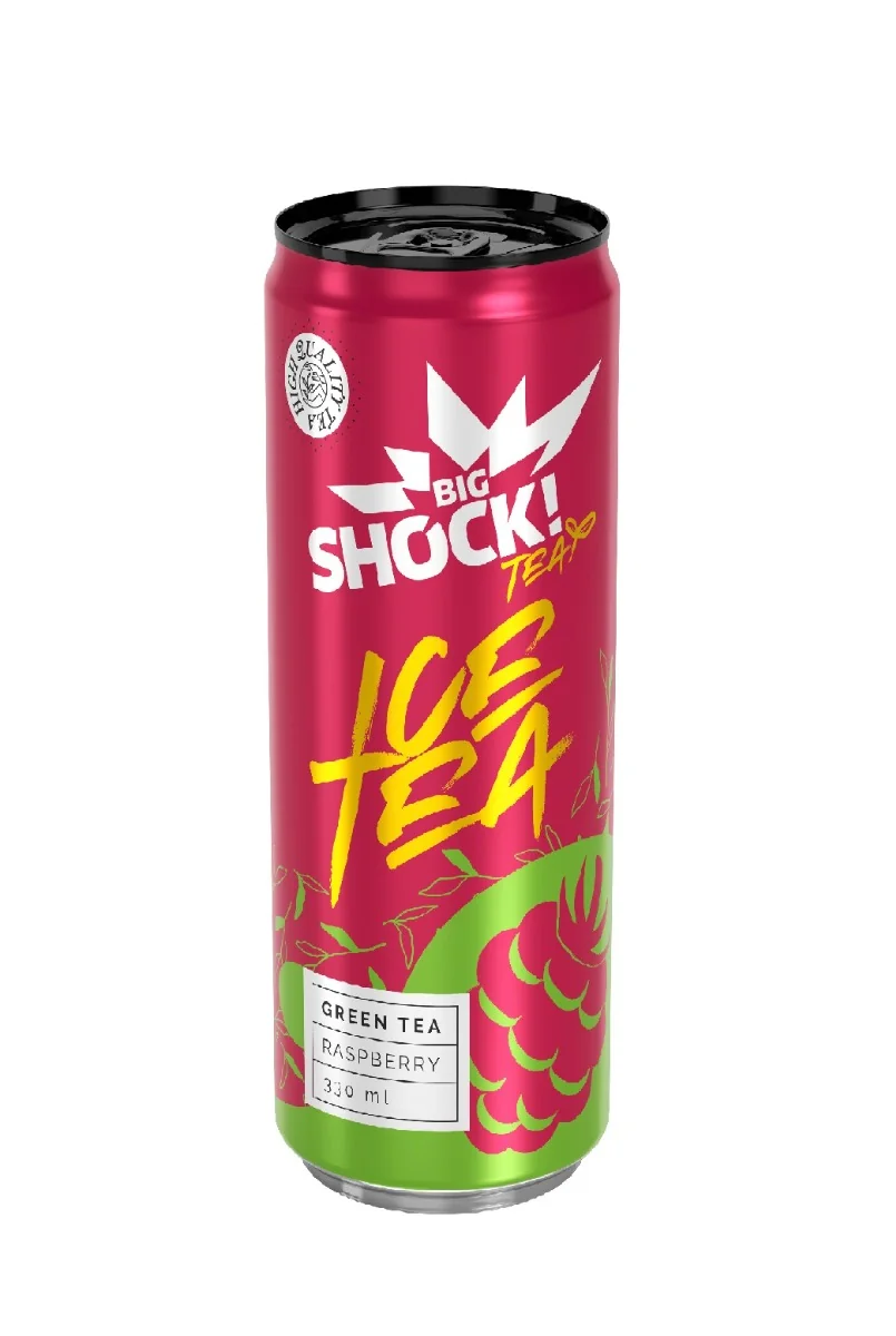 Big Shock! Ice Tea Green Raspberry 330 ml