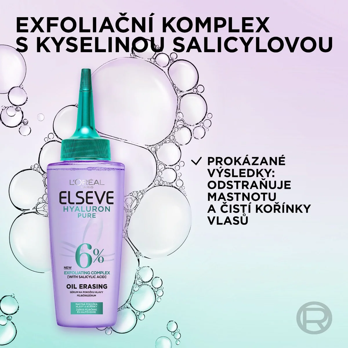 Loréal Paris Elseve Hyaluron Pure čisticí sérum na pokožku hlavy 102 ml