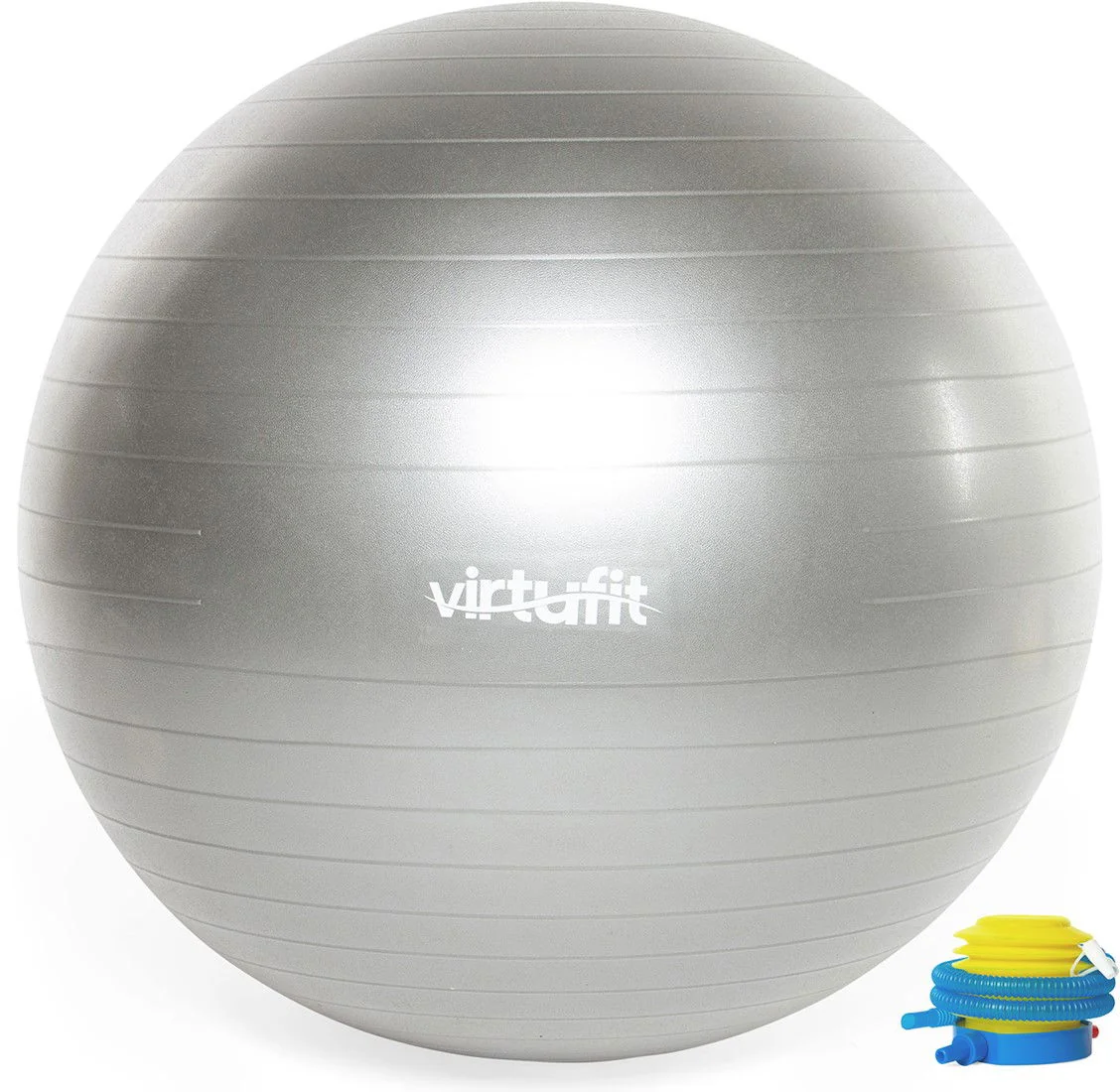 VIRTUFIT Gymnastický míč s pumpičkou Anti-Burst šedý varianta 75 cm 