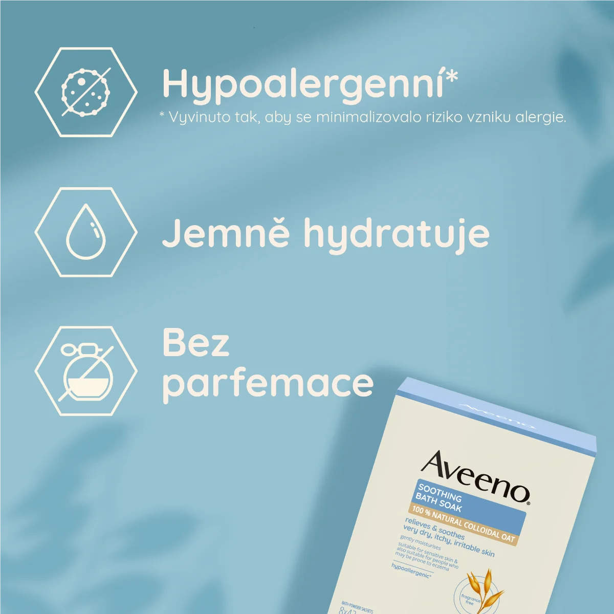 Aveeno Dermexa Zklidňující ovesná koupel 8x42 g