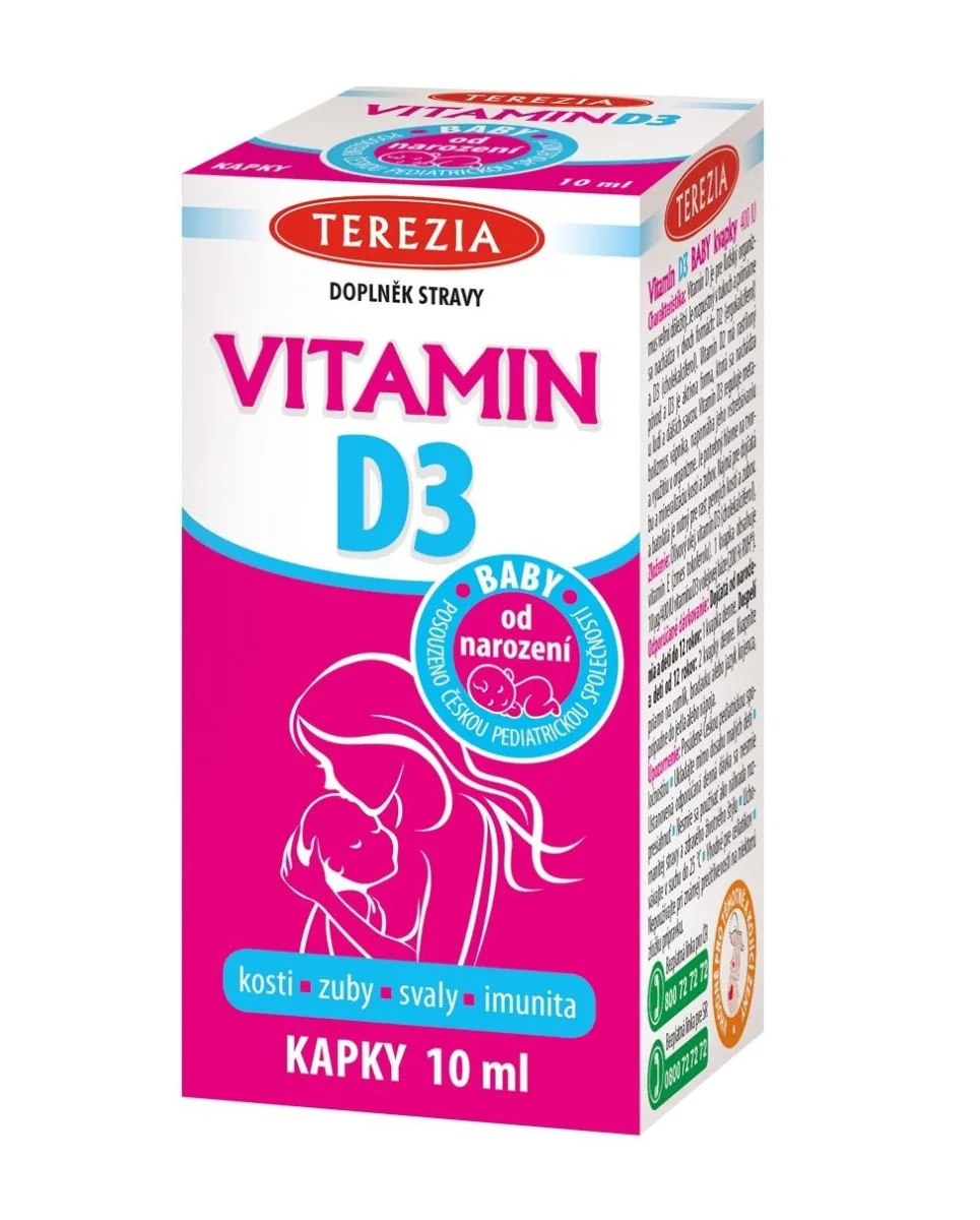 Terezia VITAMIN D3 BABY od narození 400 IU kapky 10 ml