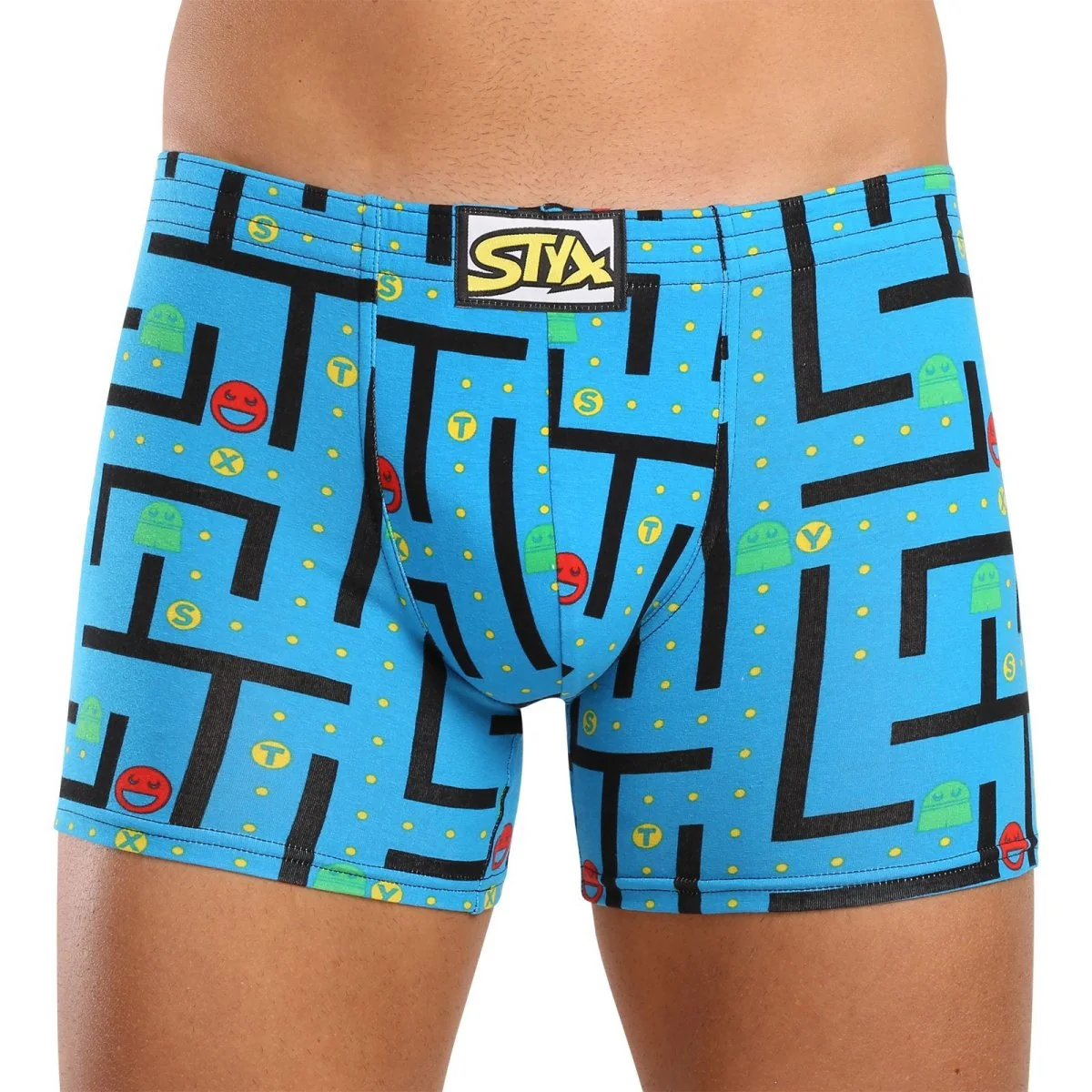 Styx 3PACK pánské boxerky long art klasická guma vícebarevné (3F12914) L 