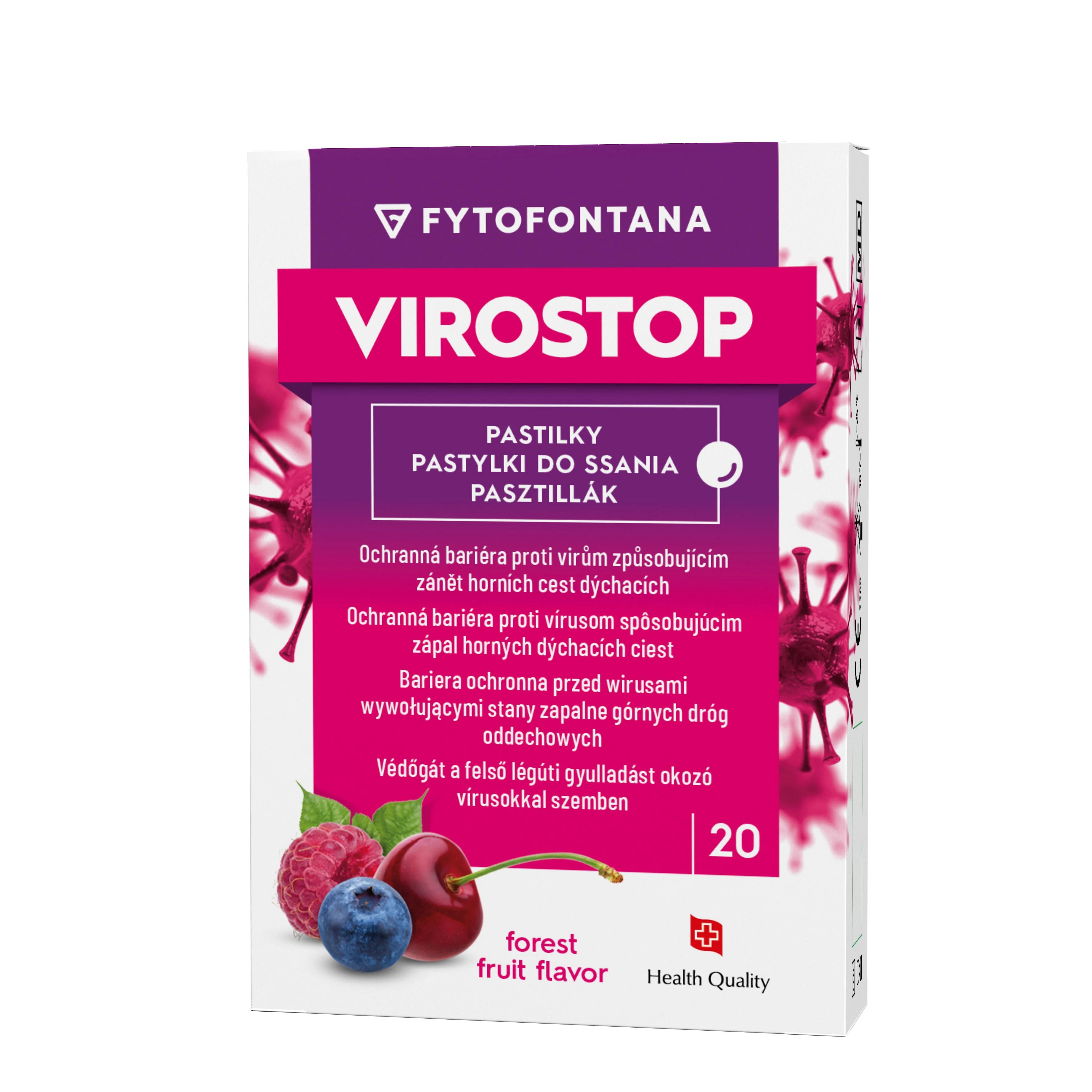 Virostop Pastilky lesní ovoce 20 ks