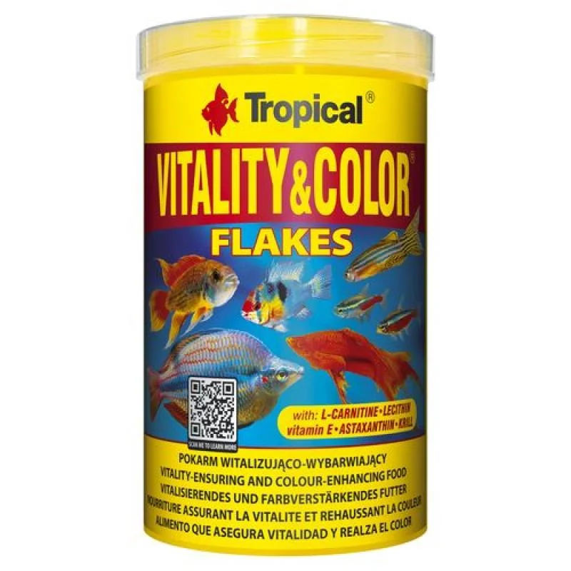 Tropical Vitality&Color 1000ml/200g vločkové krmivo s vyfarbujúcim a vitalizujícím ? 