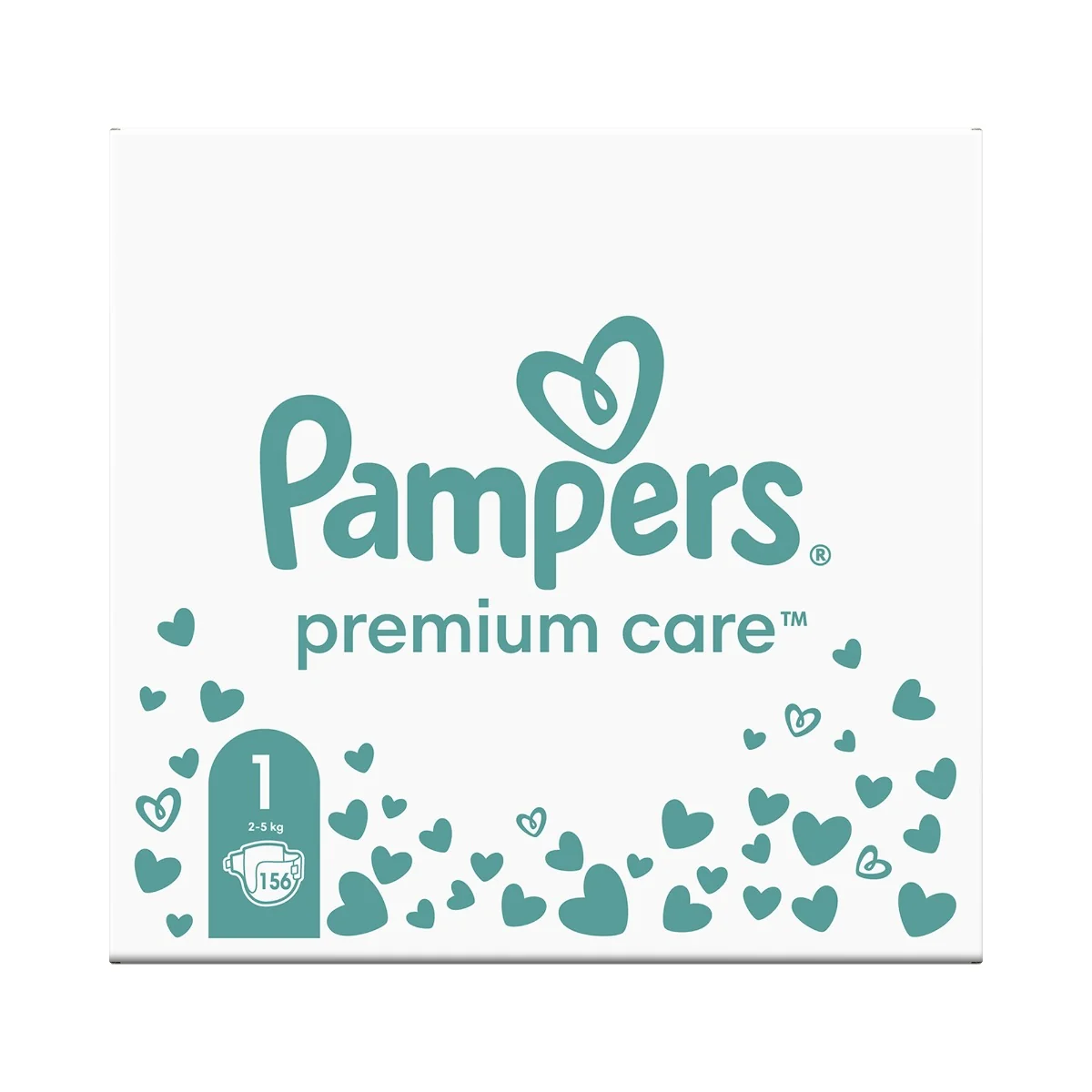 Pampers Premium Care Monthly Box vel. 1 2–5 kg dětské pleny 156 ks