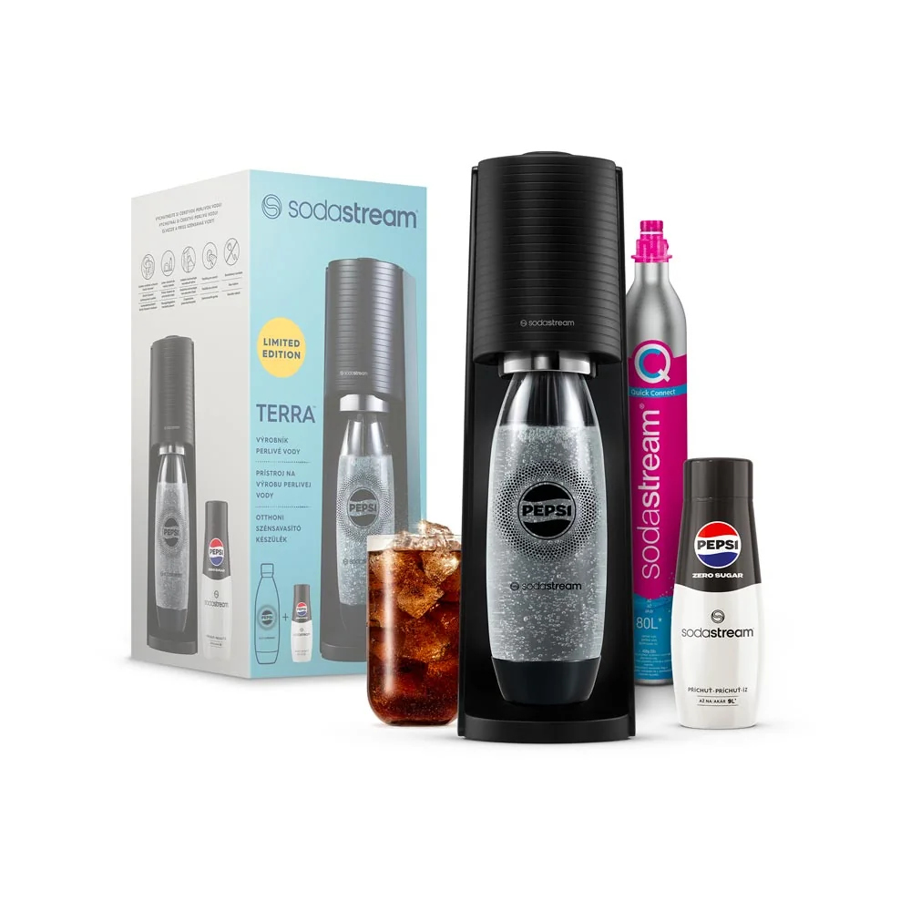 SODASTREAM TERRA Pepsi Zero Mpack výrobník perlivé vody Black