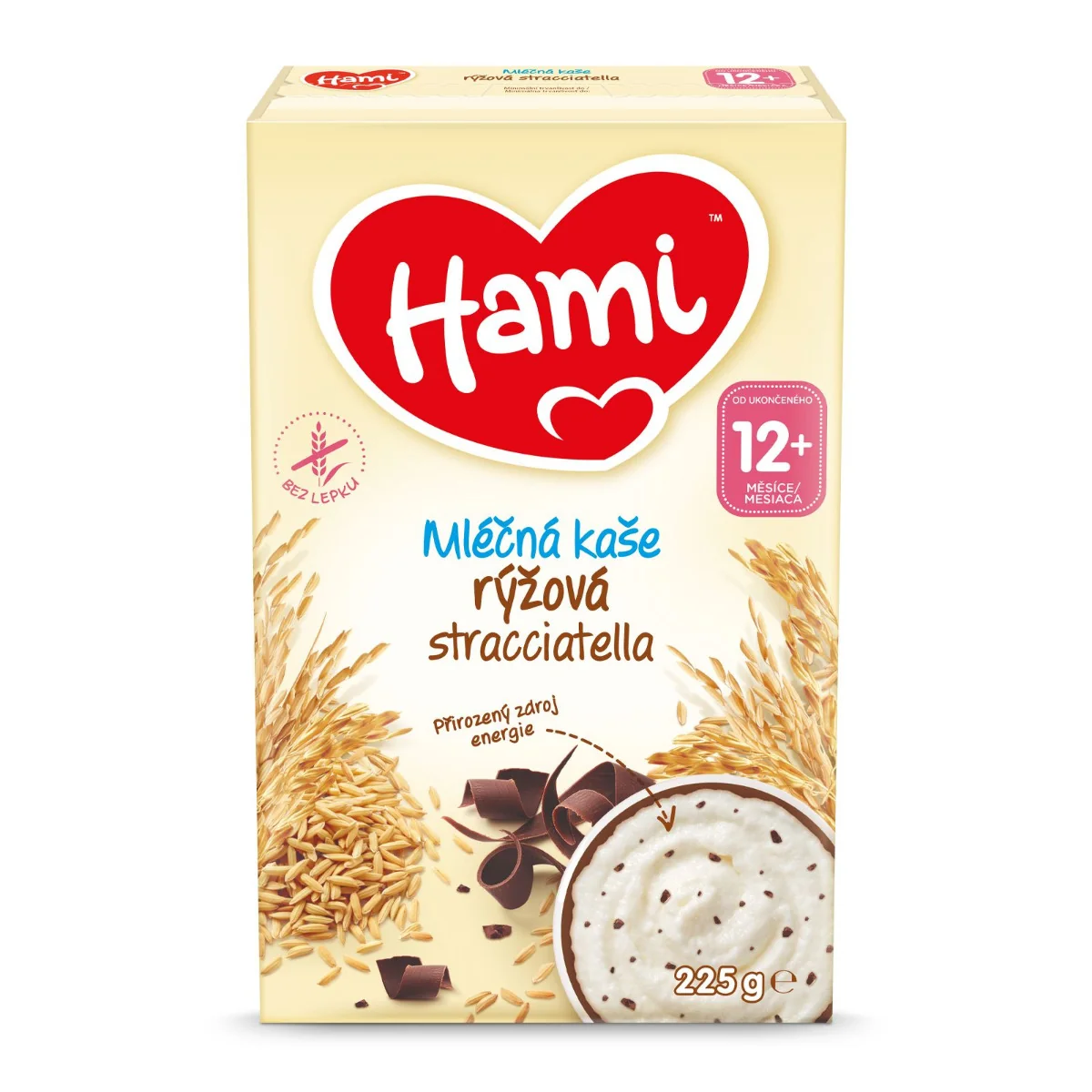 Hami Mléčná kaše rýžová stracciatella 225 g