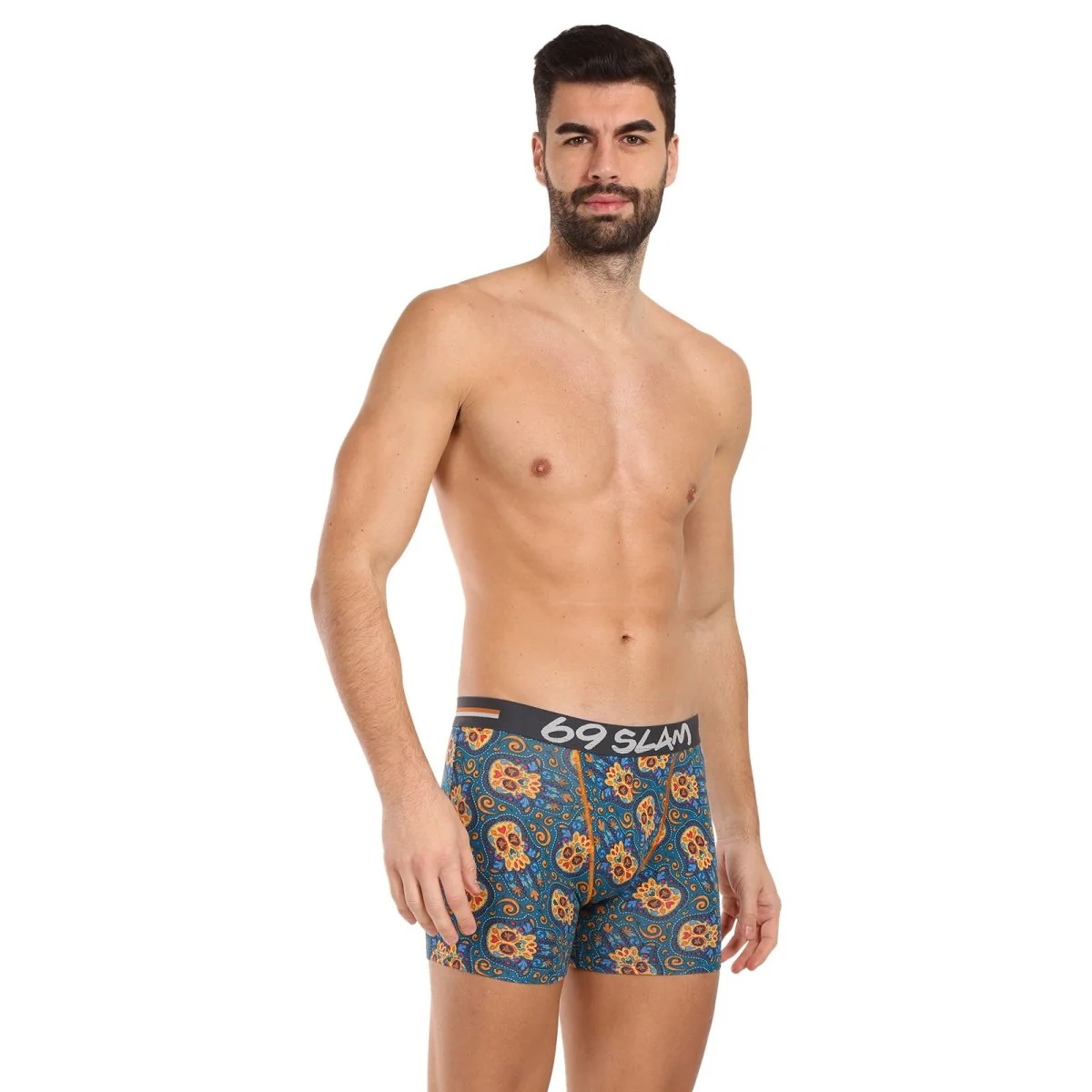 69SLAM Pánské boxerky fit bamboo hamsa hand gilbert (MPBHHD-BB) M 