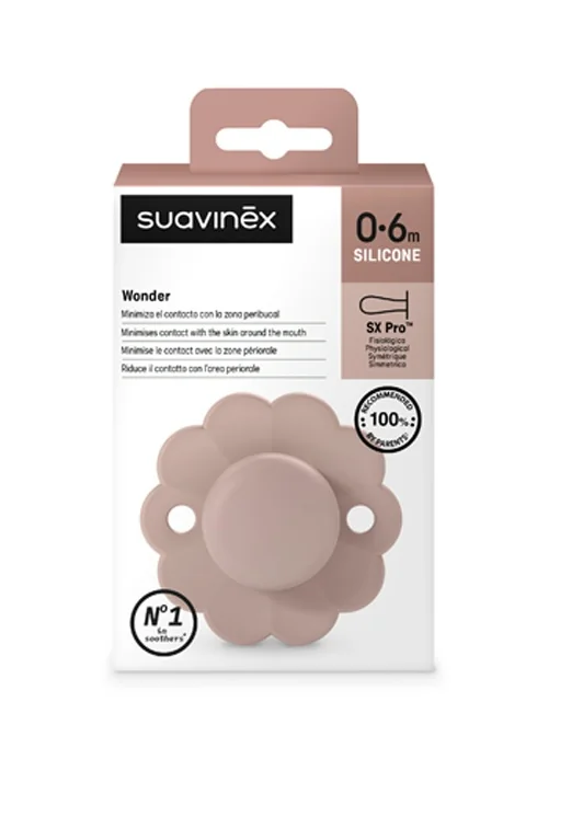 Suavinex Wonder Fyziologický dudlík 0-6m 1 ks pale mauve