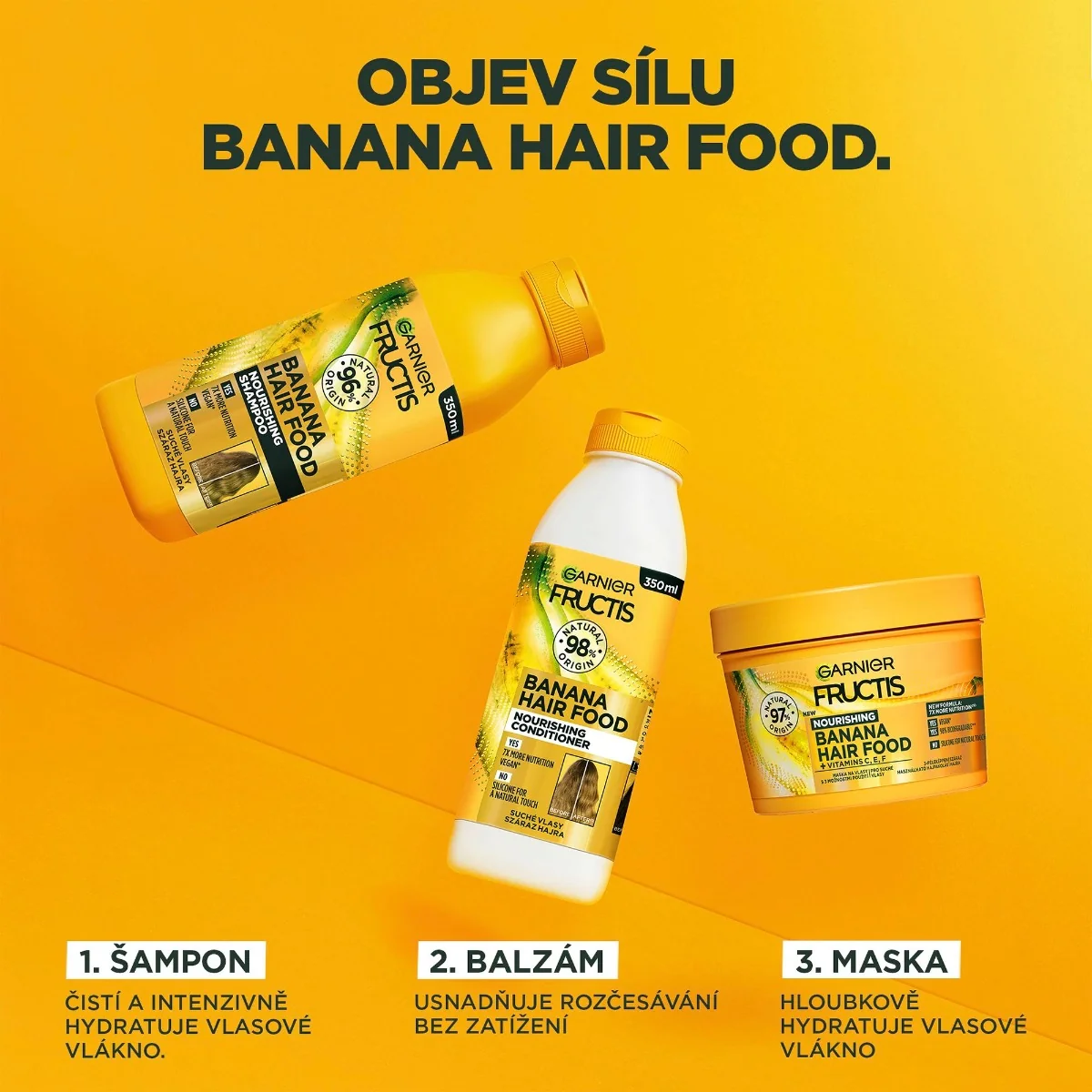 Garnier Fructis Hair Food Banana vyživující maska pro suché vlasy 400 ml