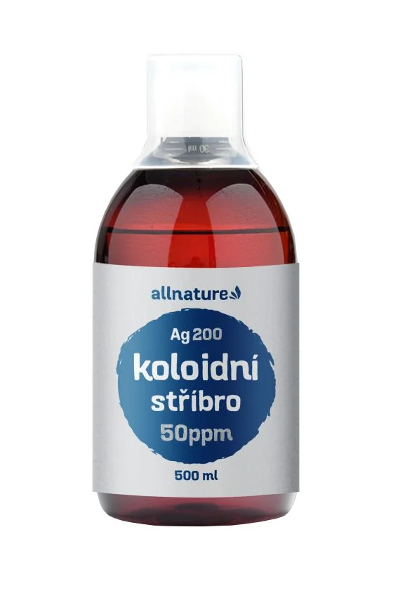 Allnature Koloidní stříbro Ag200 50ppm 500 ml