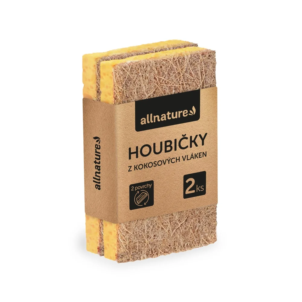 Allnature Houbičky z kokosových vláken 2 ks