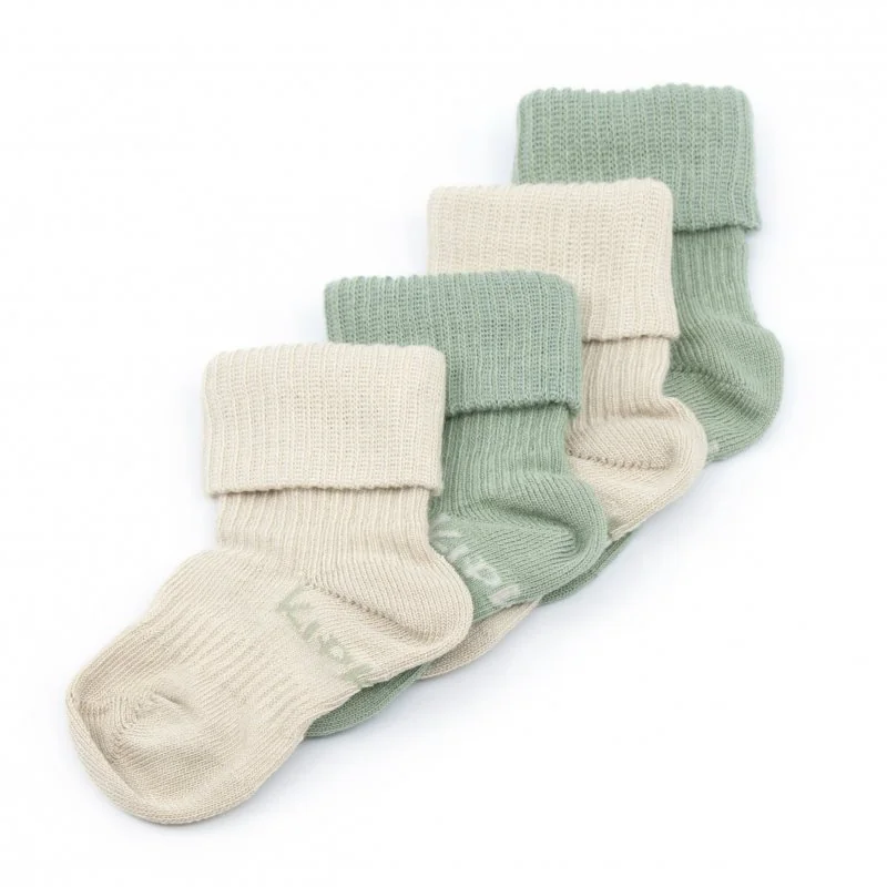 KipKep dětské ponožky Stay-on-Socks 6-12m 2páry Calming Green 