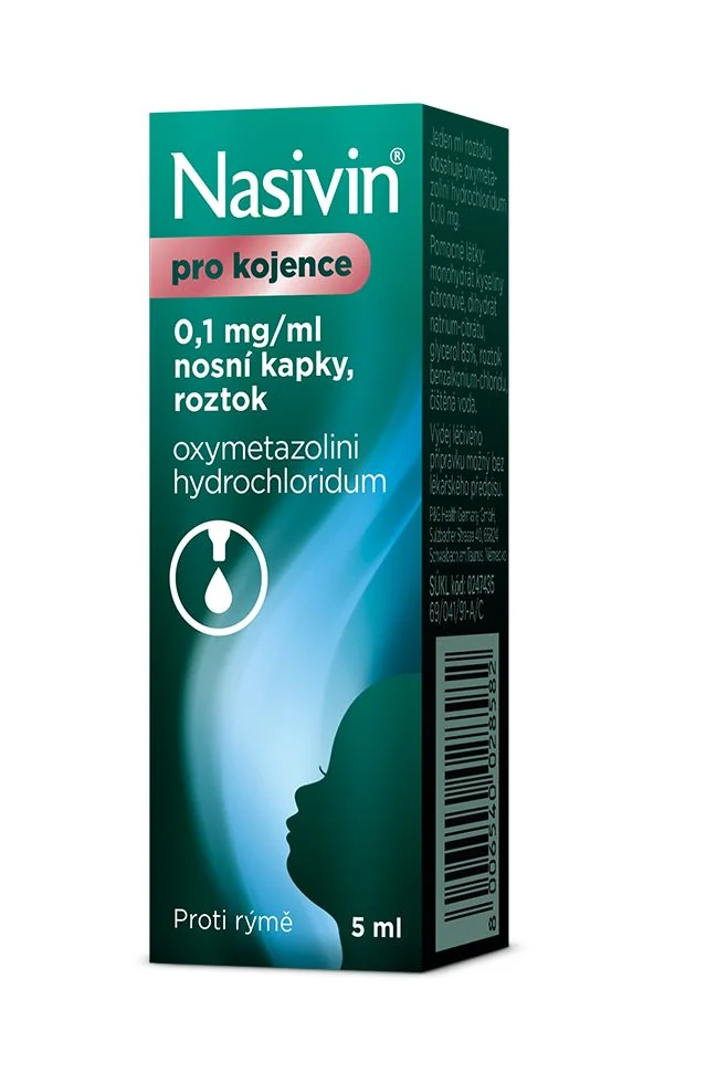 Nasivin pro kojence 0,1 mg/ml nosní kapky, roztok 5 ml