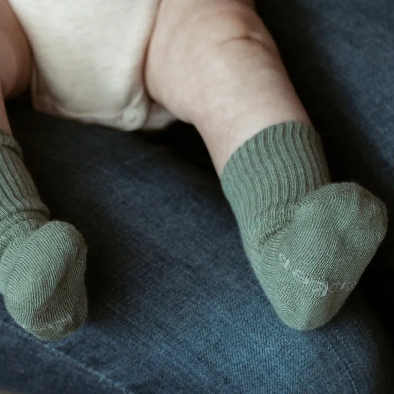 KipKep dětské ponožky Stay-on-Socks NEWBORN 1pár Calming Green 