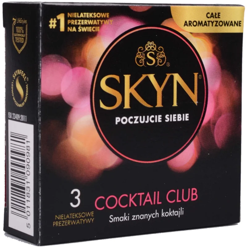 SKYN Cocktail Club – bezlatexové kondomy (3 ks)