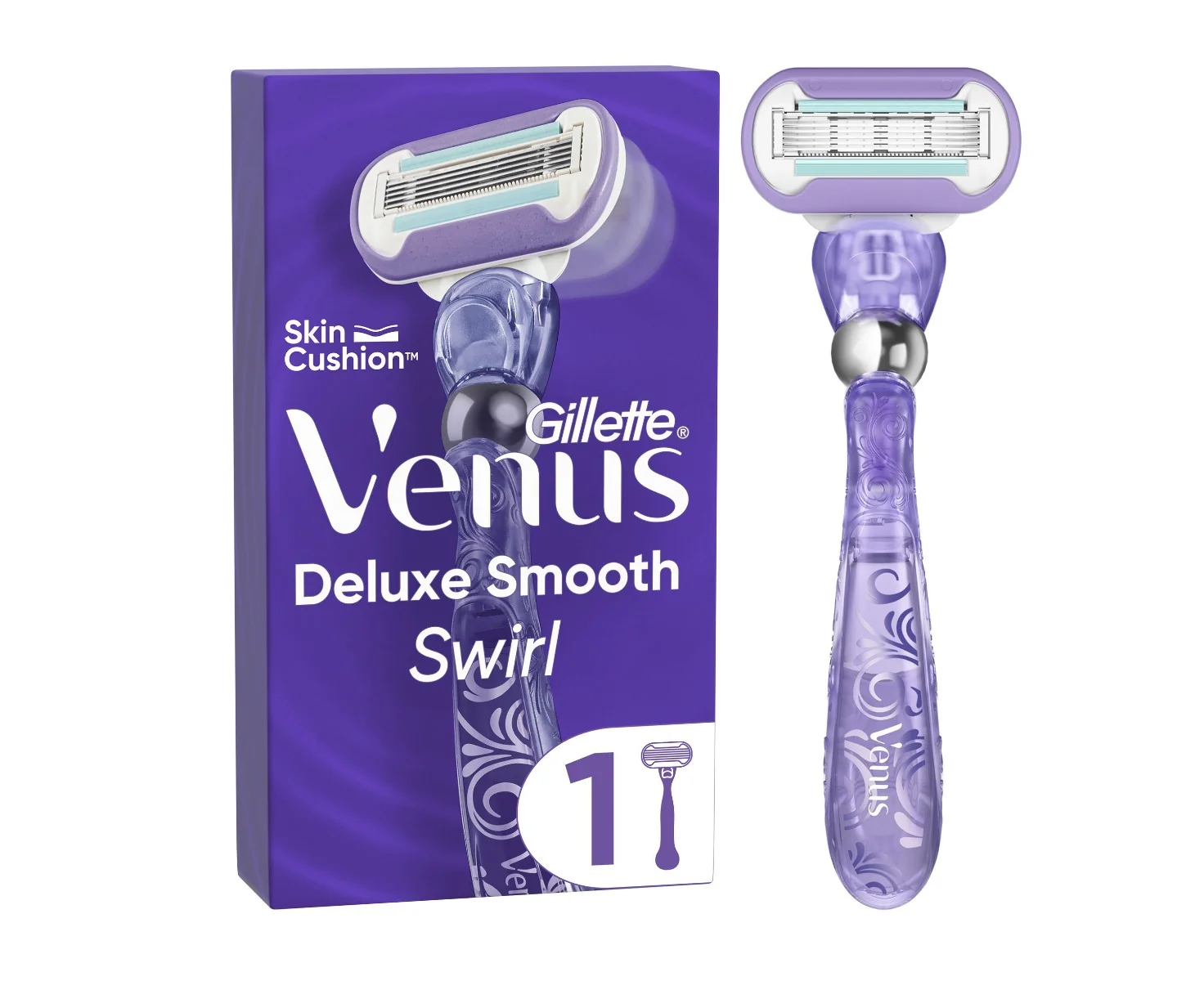 Gillette Venus Swirl Extra Smooth dámský holicí strojek 1 ks + 1 hlavice