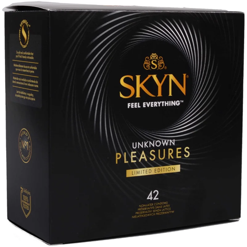 SKYN Unknown Pleasures – bezlatexové kondomy (42 ks)