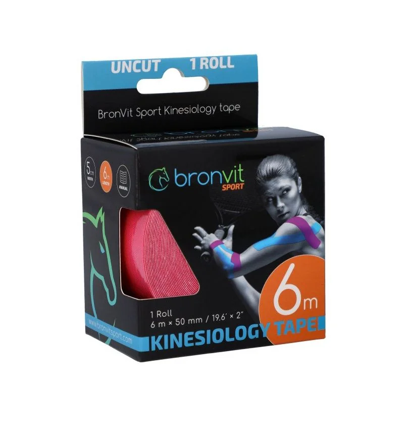 BronVit Sport Kinesio Tape classic 5 cm x 6 m tejpovací páska růžová