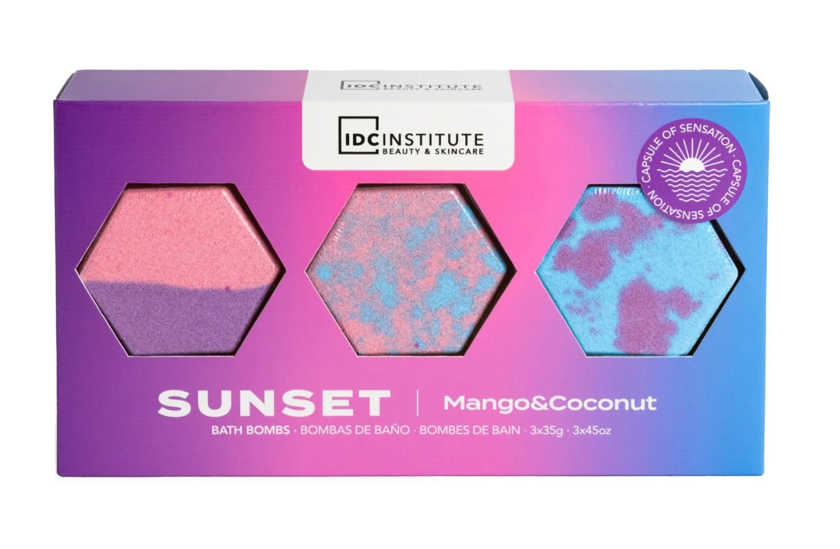 IDC Institute Sunset sada bomb do koupele 3x35 g