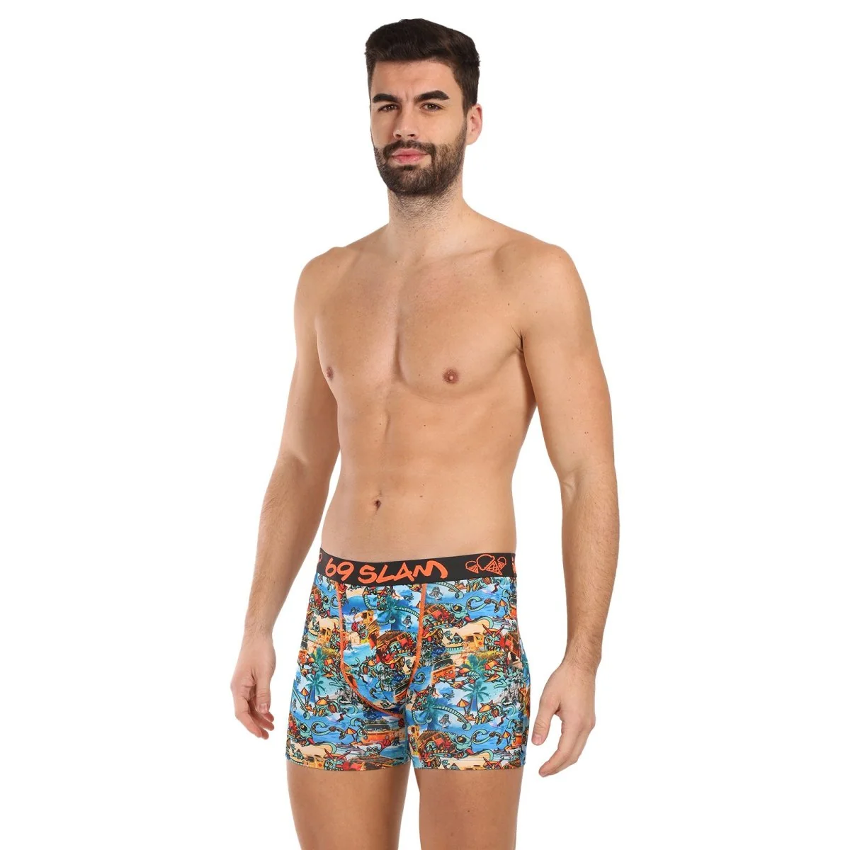 69SLAM Pánské boxerky fit beach bugger dylan (MBYBHG-PO) M 