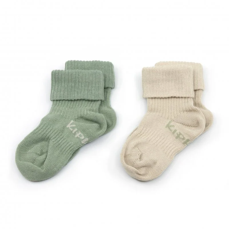 KipKep dětské ponožky Stay-on-Socks 0-6m 2páry Calming Green 