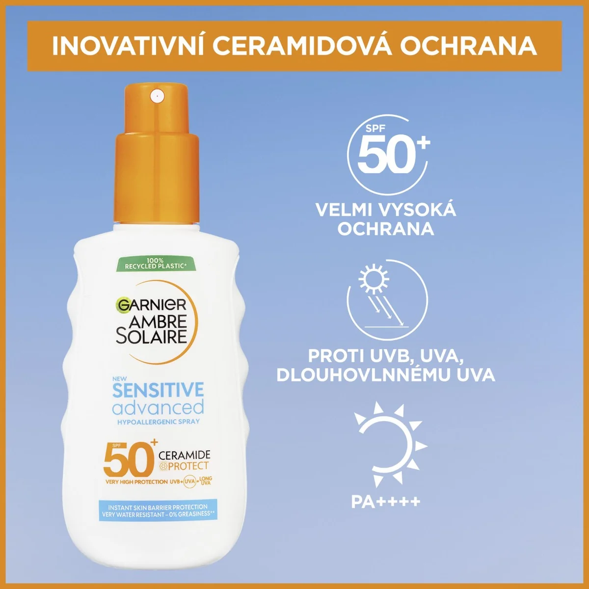 Garnier Ambre Solaire Sensitive Advanced SPF50+ sprej 150 ml