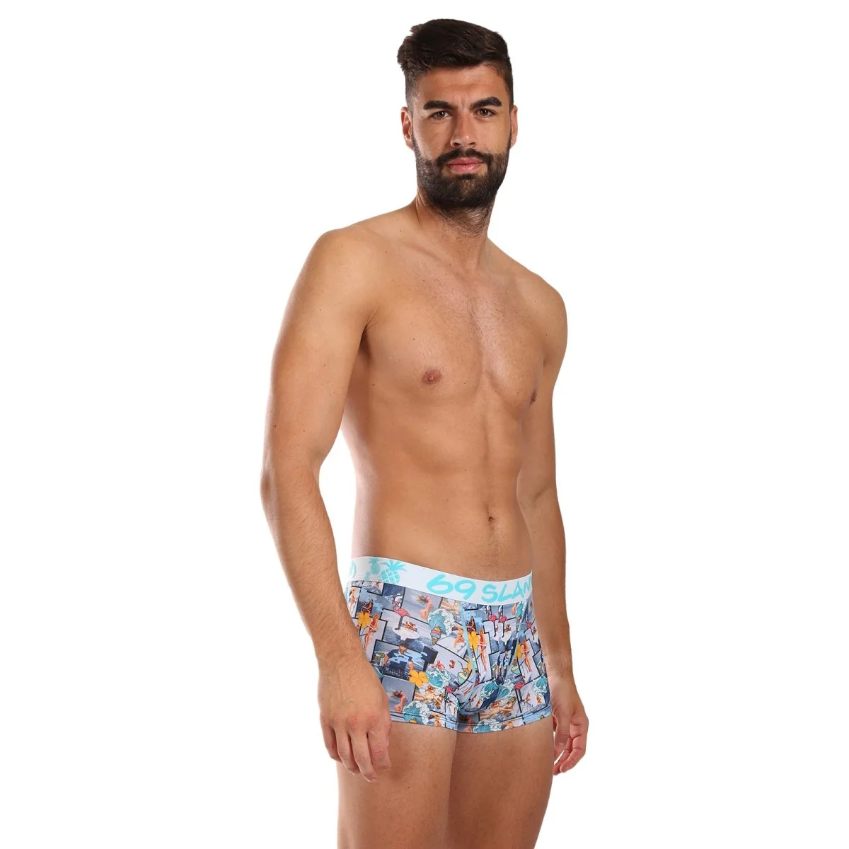 69SLAM Pánské boxerky Hip SUMMER YACHT (MSYSYH-PO) XL 