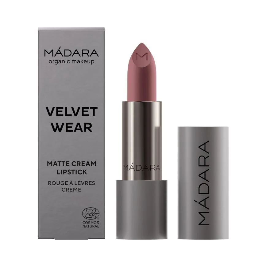 MÁDARA Velvet Wear Cool Nude matná krémová rtěnka 3,8 g