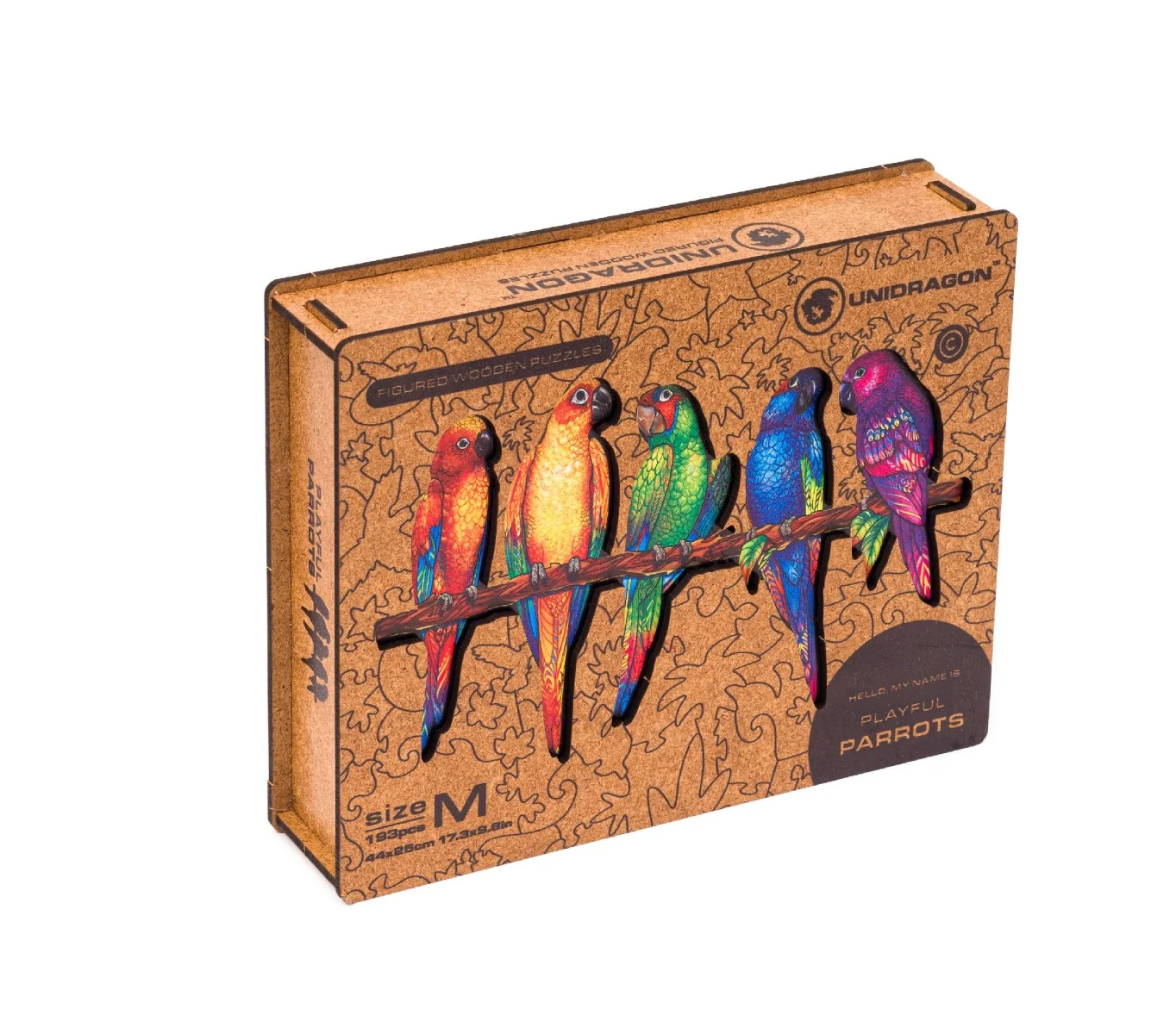 Unidragon Dřevěné puzzle Playful Parrots 193 ks