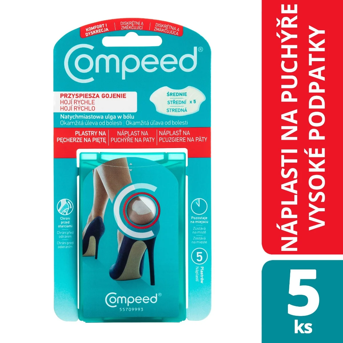 Compeed Náplast na puchýře na paty 5 ks