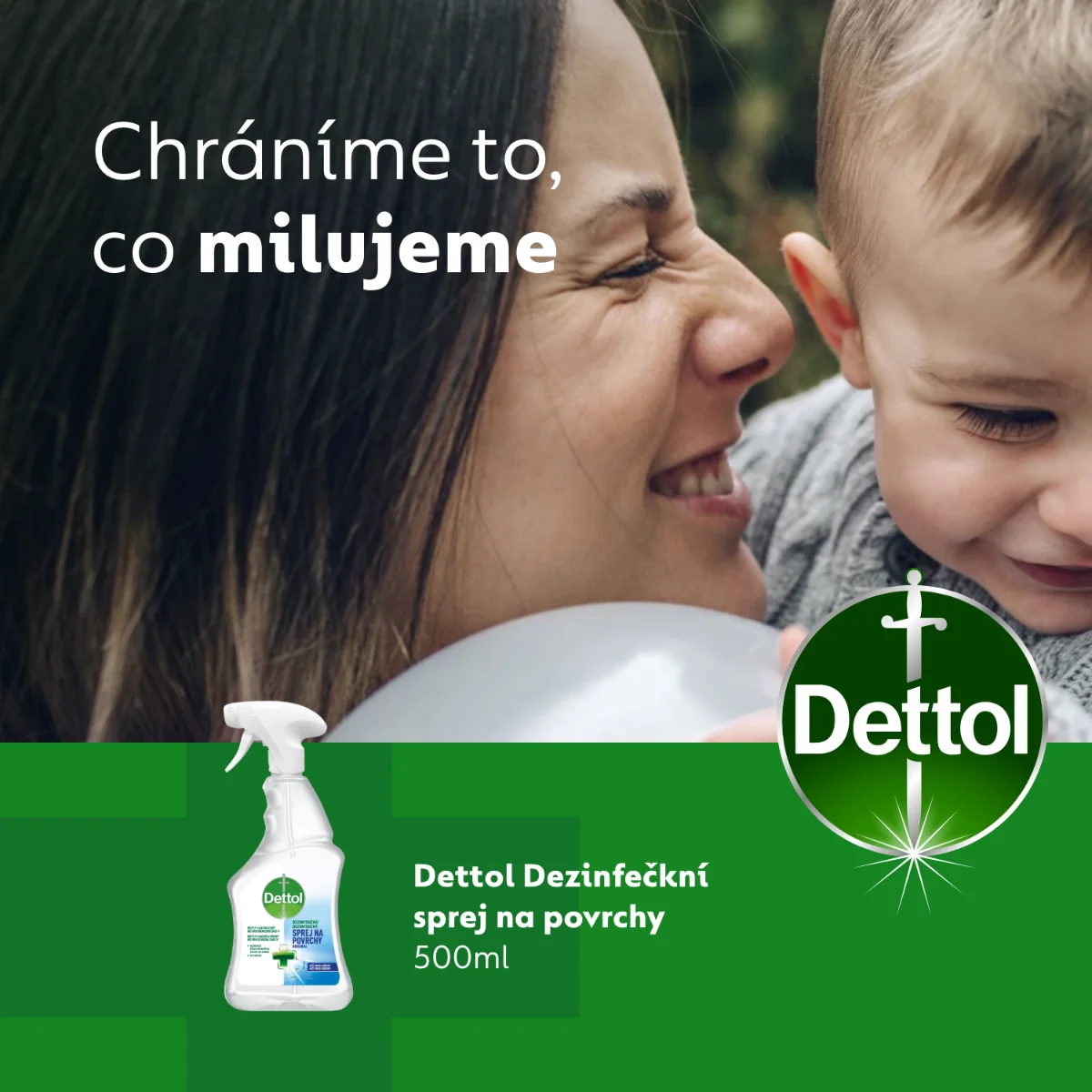 Dettol Antibakteriální sprej na povrchy 500 ml