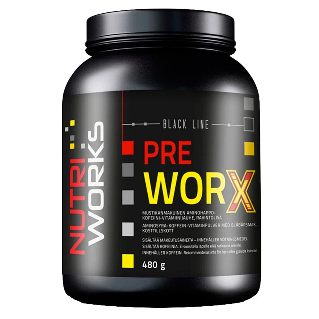 NutriWorks Pre Worx 480g - borůvka