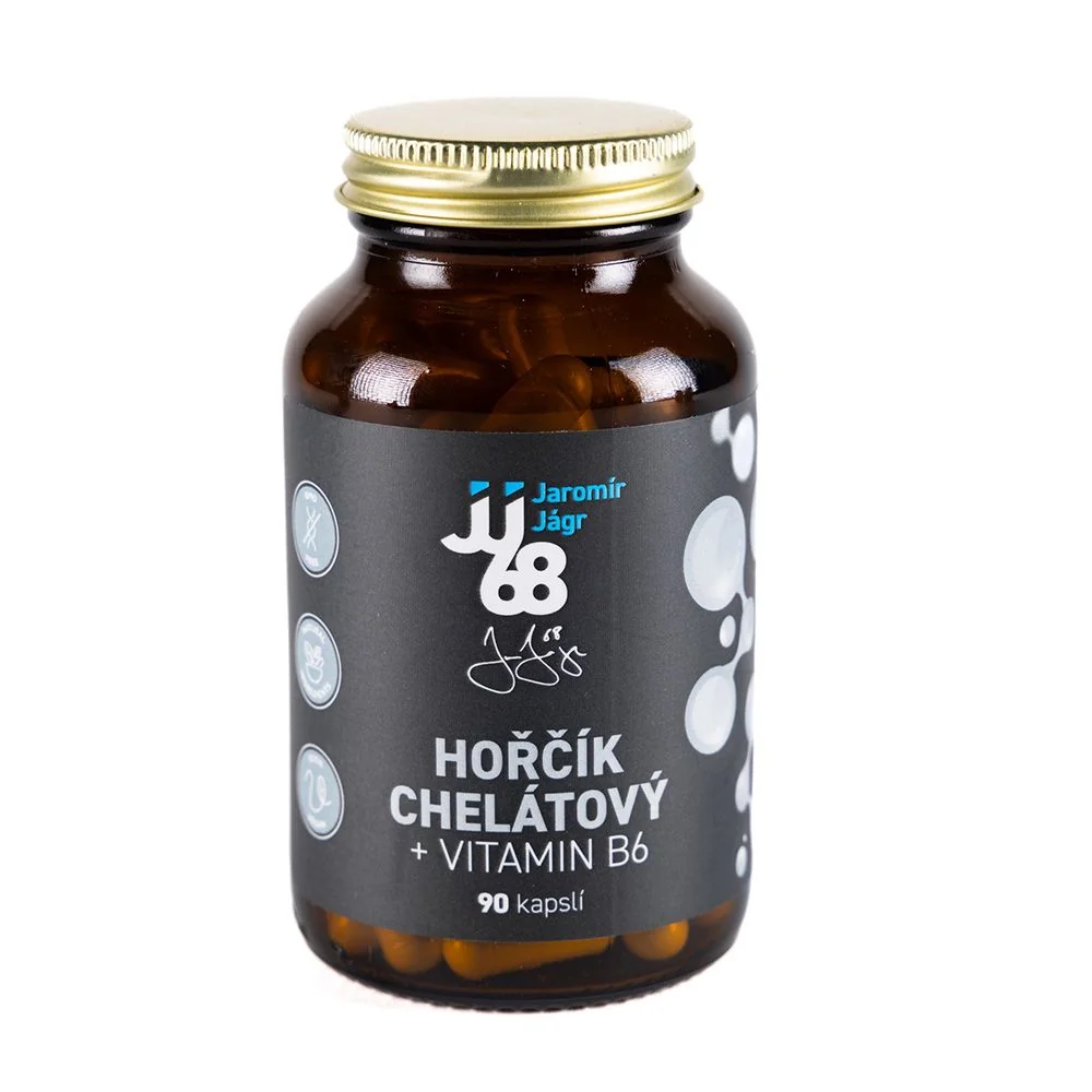 JJ68 Be Well Hořčík chelátový + Vitamín B6 90 kapslí