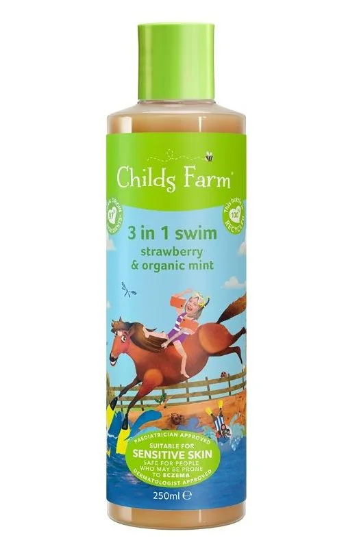 Childs Farm 3v1 sprchový gel, šampon a kondicionér jahoda a máta 250 ml