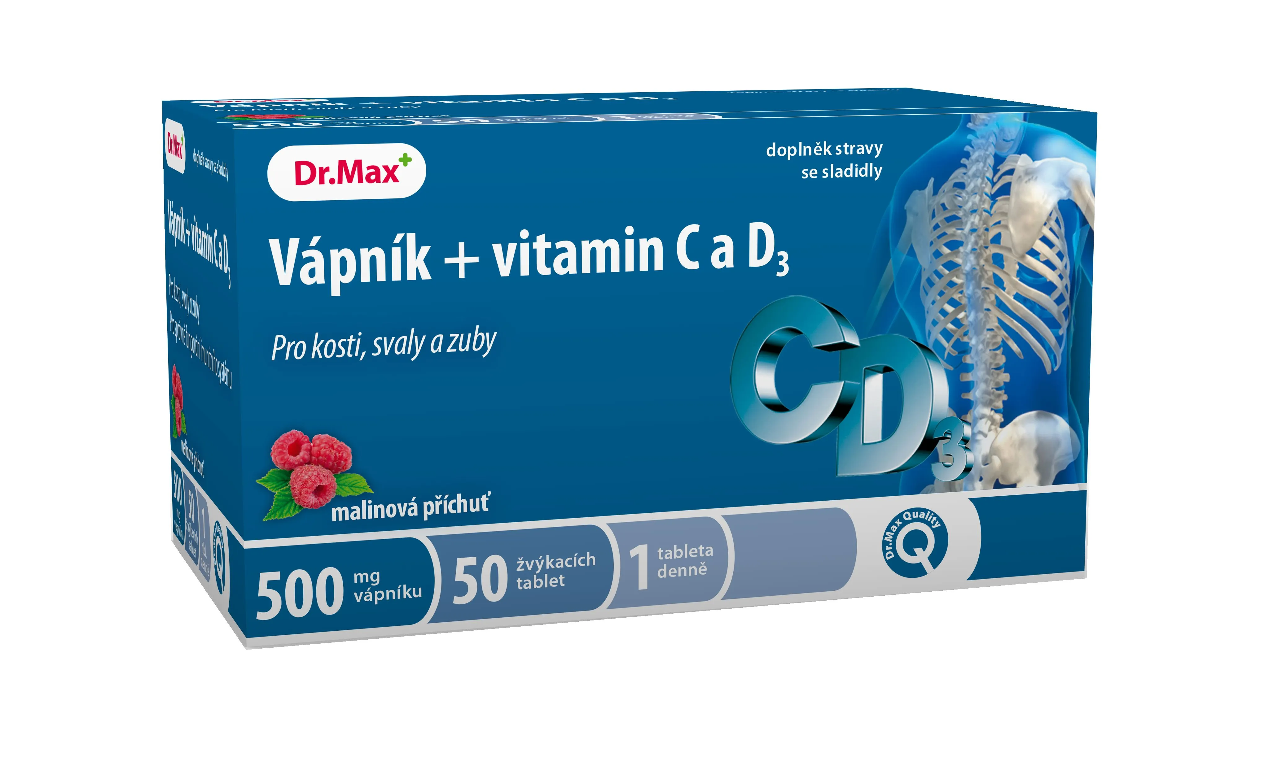 Dr. Max Vápník s vitaminy C a D 50 tablet