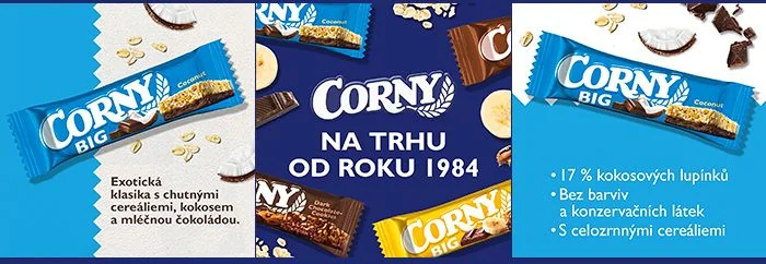 Corny BIG kokos v mléčné čokoládě müsli tyčinka 50 g