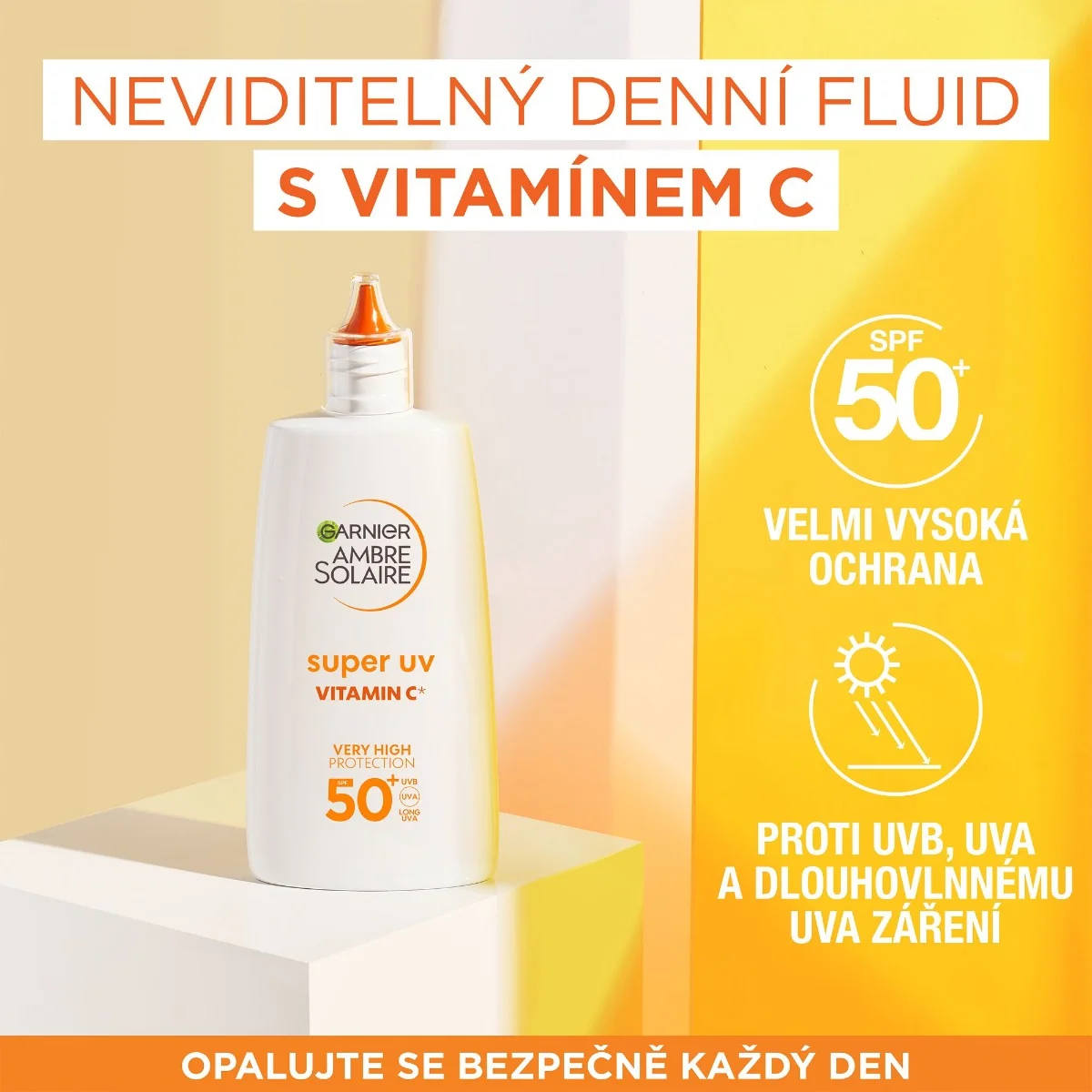 Garnier Ambre Solaire Super UV SPF50+ denní fluid proti tmavým skvrnám 40 ml